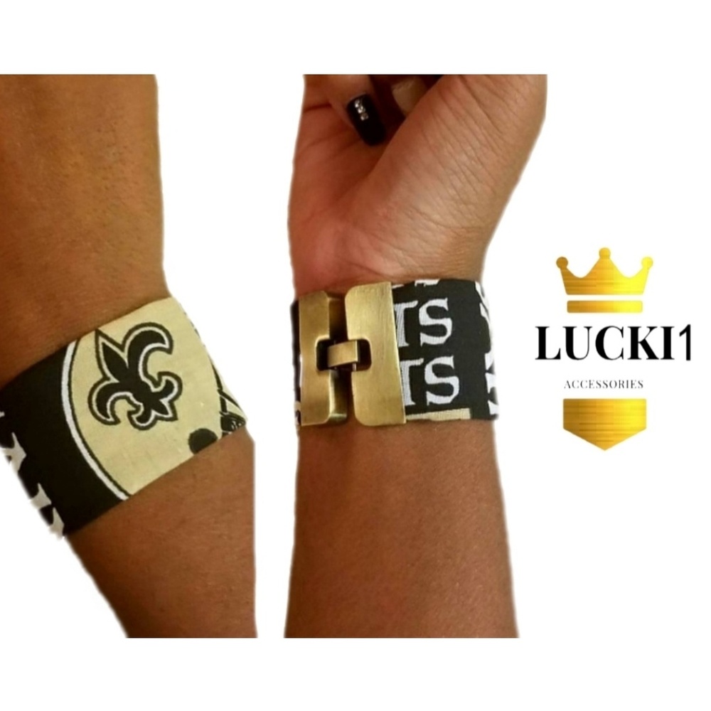 NFL New Orleans Saints Bronze Clasp Bracelet